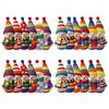 Wooden Snowman Ornaments Colorful Snowman Figurines with Pom-Pom Hats Christmas Tree Festive Holiday Decoration