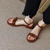 Fashion Summer Outdoor Black Vintage Luxury Woman Shoes Wholesale Designer Comfort On Sale 2025 Trend Asian Size Korea Sandals for Women
