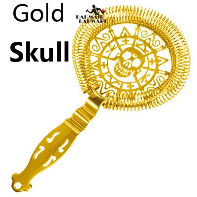 Skull And Mechanical Watch Bar Strainer Sprung Cocktail Strainer Stainless Steel Deluxe Strainer Bar Tools