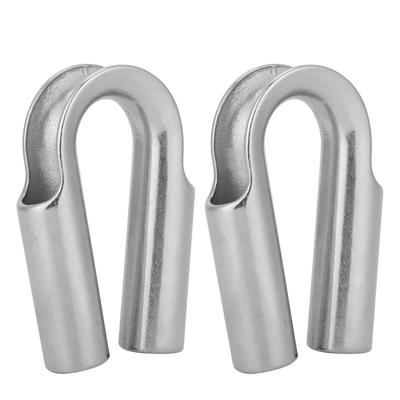 304 Edelstahlrohr-Kausche für Windenseil Bootszubehör(6mm 2 Stück)