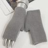 Exposed Finger Cashmere Gloves Thick Fingerless Gloves Fashion Knitted Gloves  Women Girl