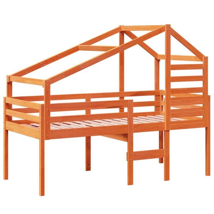VidaXL Sommier à lattes de lit avec matelas Marron foncé 90x200 cm 3285781