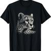 Leopard Cheetah Face Graphic Art Design T-Shirt
