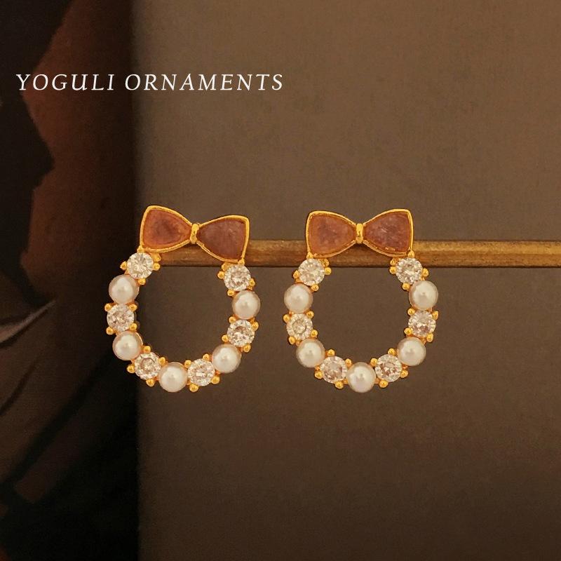 Premium Sense Light Luxury Spring and Summer Earrings Necklace Temperament Retro Earrings Trendy Niche Jewelry