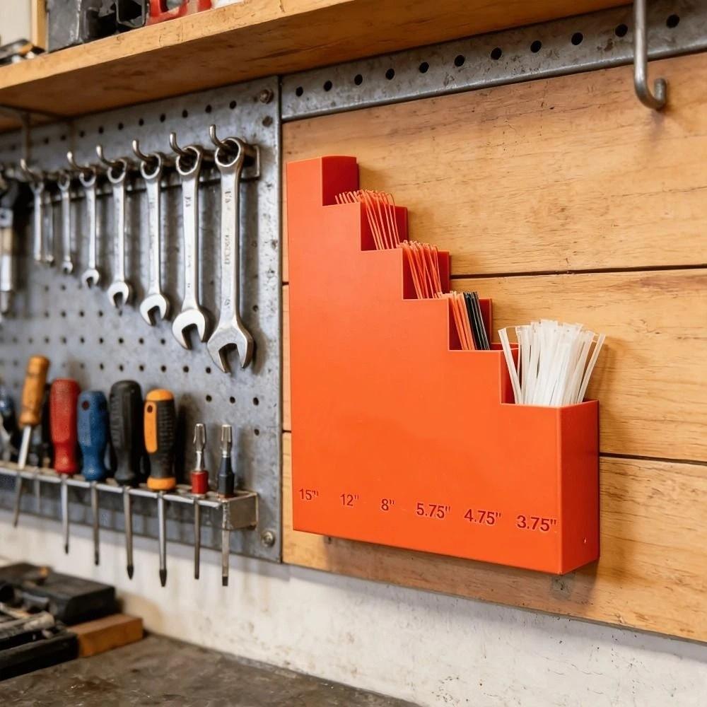Compact Wall Type Wall Mounted Tool Hanger 3D Printed Cable Tie Organizer Repair Workshop