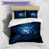 Set Lenzuola 3 Pezzi Stampato Napoli FC Traspirante Copripiumino con Federe Biancheria da Letto Decorativa per Camera da Letto Casa