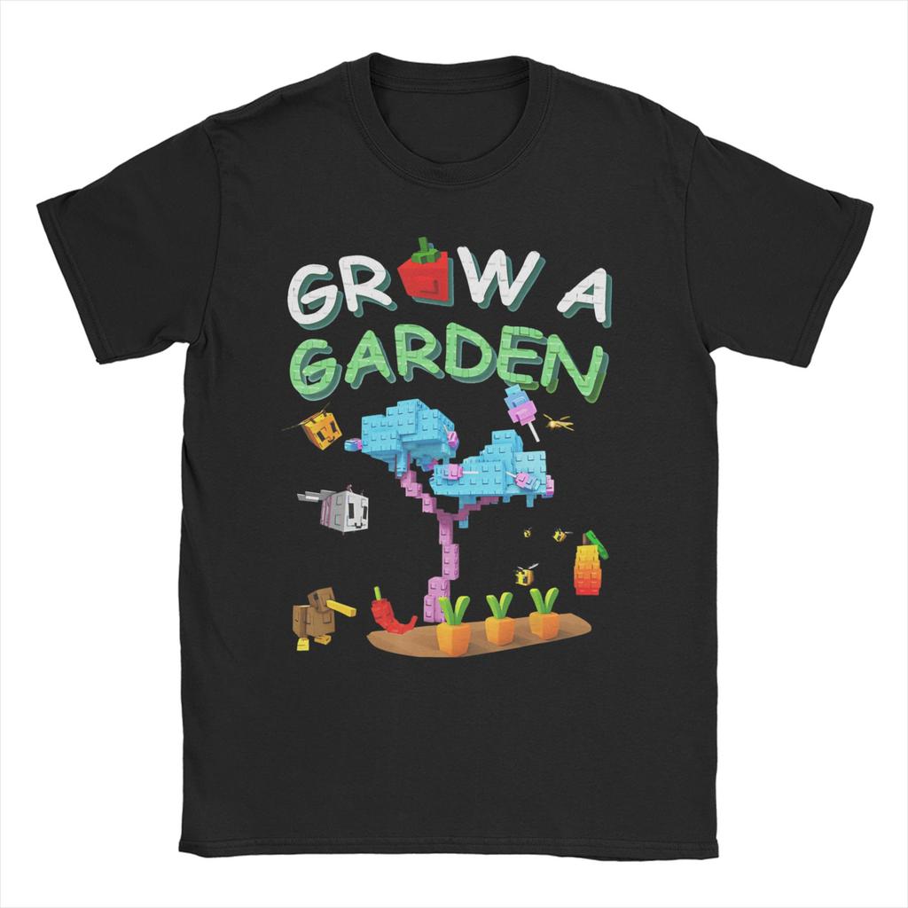 Unisex Women Funny Game Eat Sleep Grow A Garden Repeat Gamer T Shirts 100 Cotton Clothes O Neck Tee Shirt Plus Size TShirts