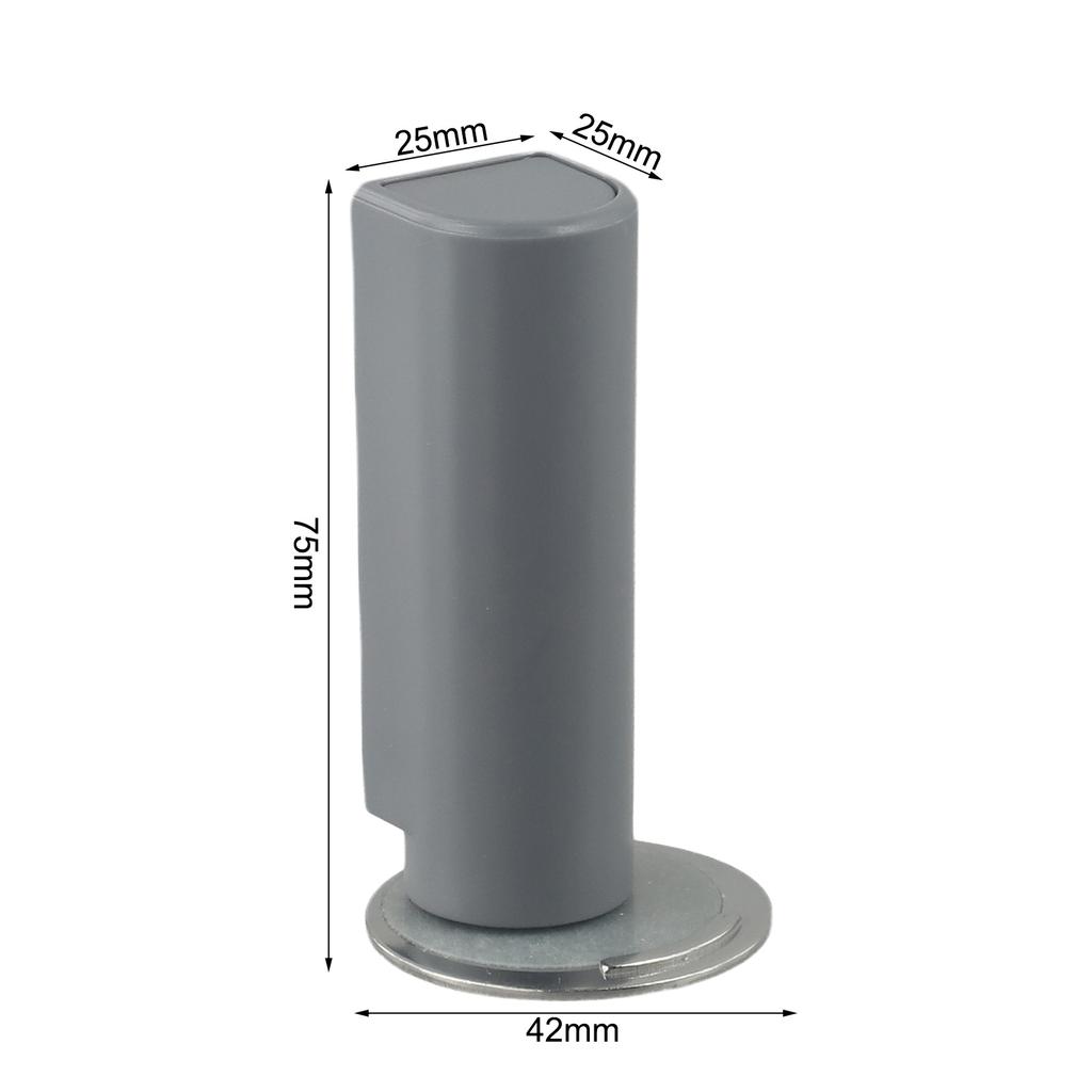 For Avoiding Door Damage Grey Stainless Steel Door Holder Door Hardware Protects Walls Sleek Design Convenient Heavy Use