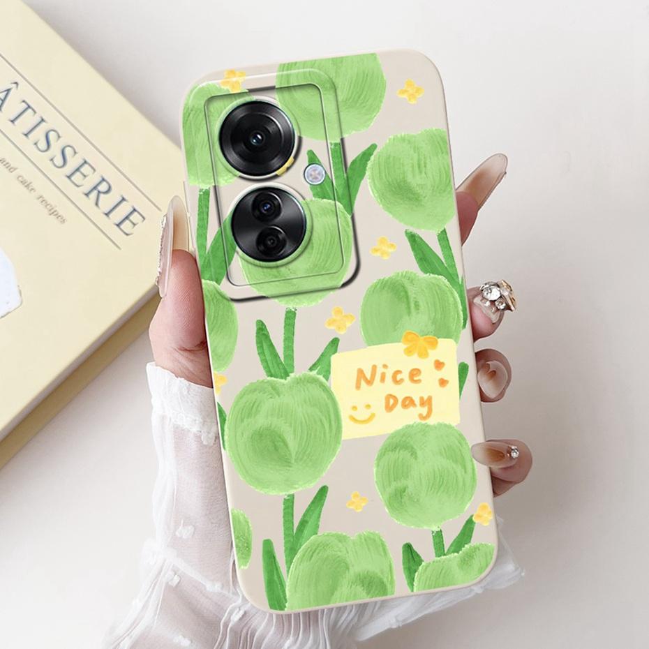 Lens Protective Case For OPPO Reno11 F CPH2603 Fashion Painted Soft Silicone Back Cover For Oppo Reno 11F 5G Phone Cases