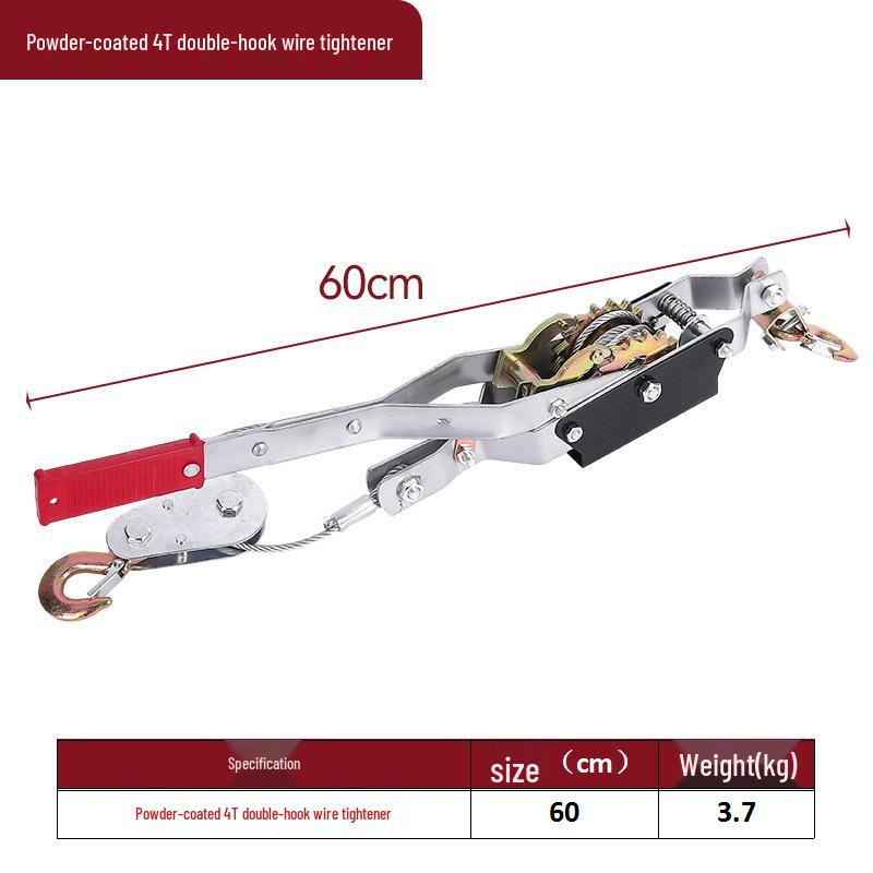 Manual Double-Hook Wire Ratchet Tightener Puller