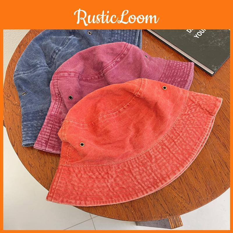 Retro Style Harbour Washed Cowboy Fisherman Hat Fashion Breathable Solid Color