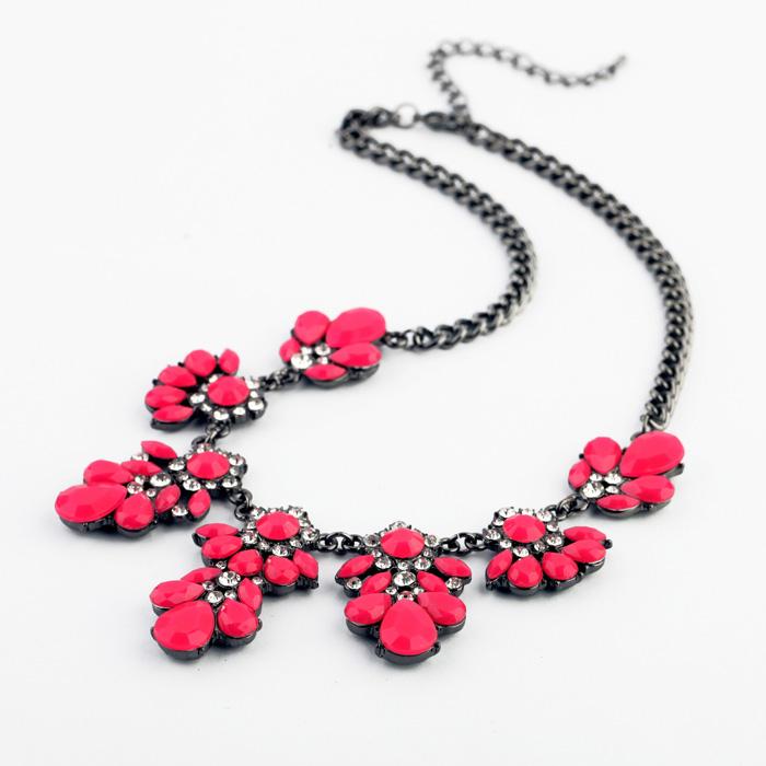 Exaggerated Statement Necklace For Women Bohemian Multicolor Stone Necklaces Big Discount Fashion Jewelry Clearance Sale