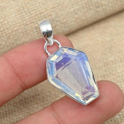 Gorgeous Milky Opal Gemstone 925 Solid Silver Handmade Designer Pendant
