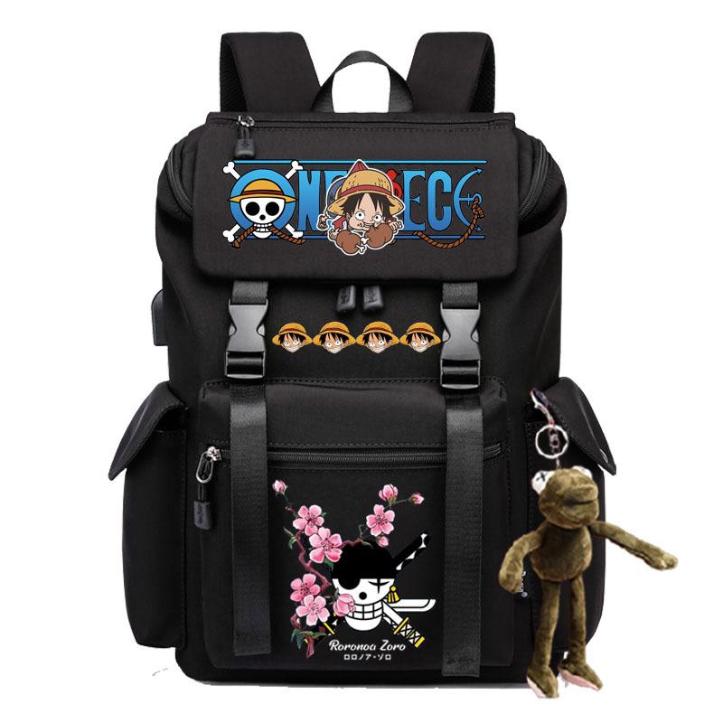 2024 Cross-border New Popular ONE PIECE Cartoon Pattern Backpack College Student Large-capacity Laptop