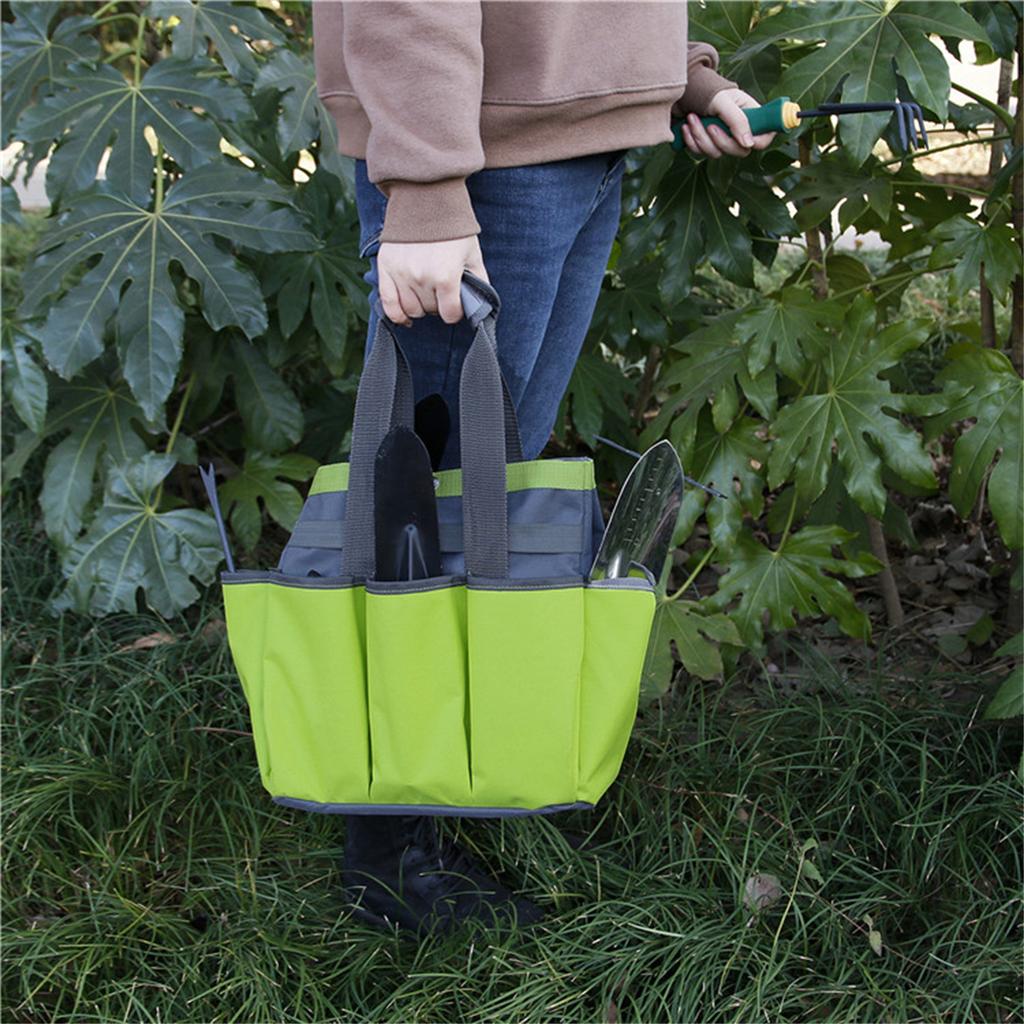 Gardening Storage Tote Garden Tool Bag With Pockets Canvas Heavy Duty Large Organizer Bag Carrier for Garden Plants Tools Set