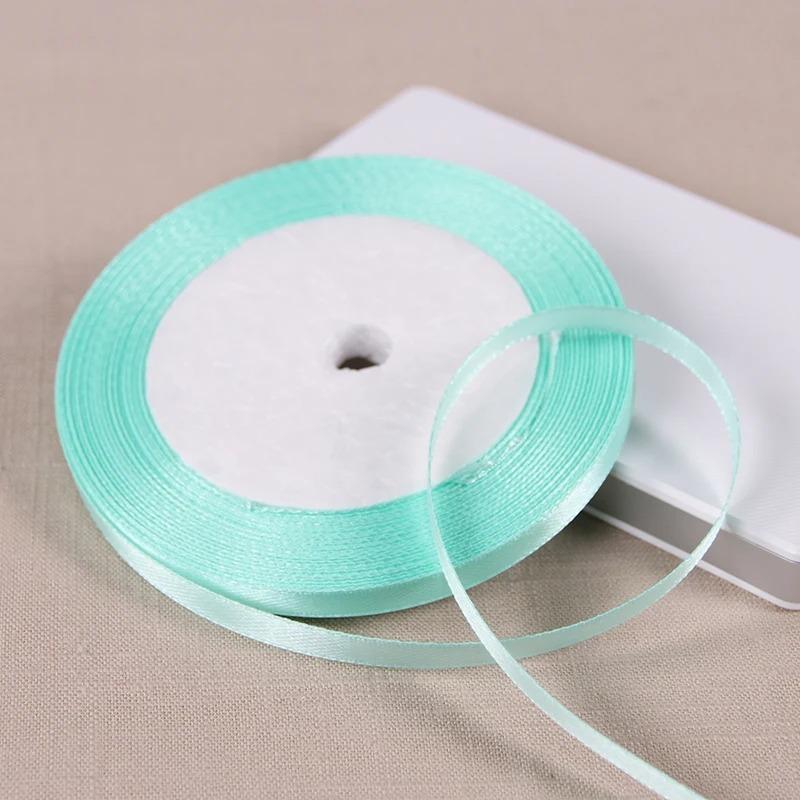 25Yards 6mm Silk Satin Ribbons for Crafts Bow Handmade Accessories for Clothing Accessories and Hats DJIY