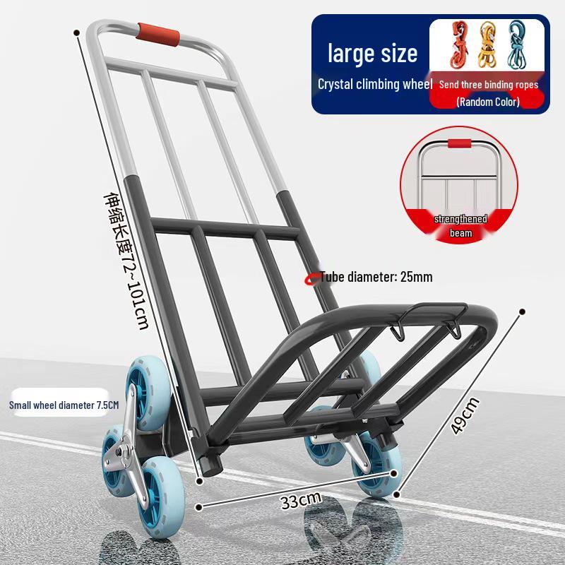 Foldable Hand Cart Trolley for Groceries, Luggage, and Express Delivery