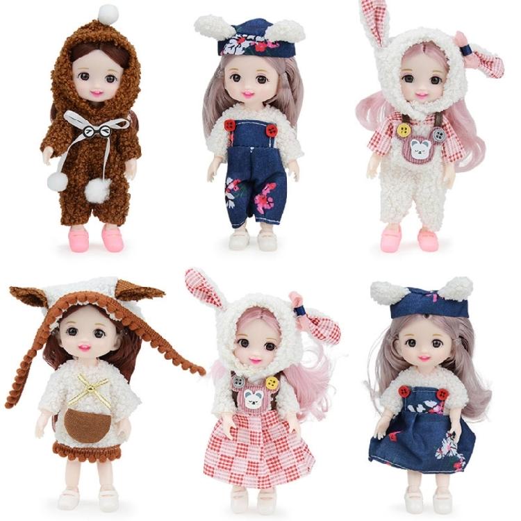 Fashionable Toddlers Mini Dolls for Little Girl Toy Collection 3D Eye Cute Dolls