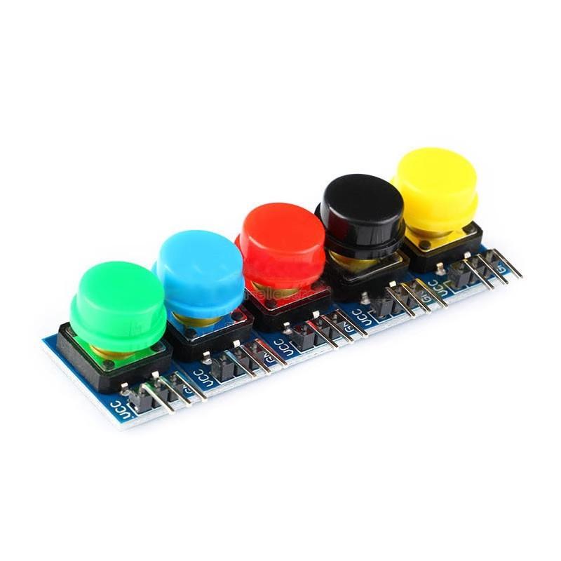 Modul Buton Mare Modul Comutator Tactil Ușor cu Pălărie Ieșire Nivel Înalt pentru Arduino sau Raspberry Pi 5 buc 12X12MM Modul Cheie Mare