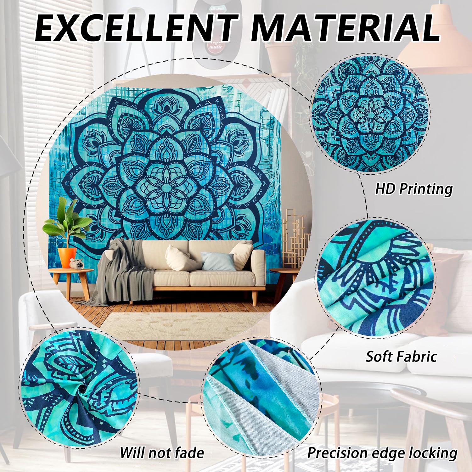 Короткий плюшевый синий дурман гобелен декор комнаты ткань гостиная мебель фон 130*150CM — фото 7