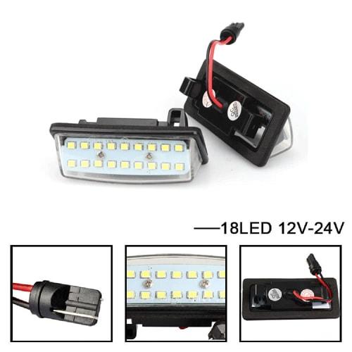 Nissan LED SPZ Osvětlení SPZ 18LED 6500K Super White SPZ Originální náhradní světelná jednotka Nissan Teana Wingroad Note Elgrand E5