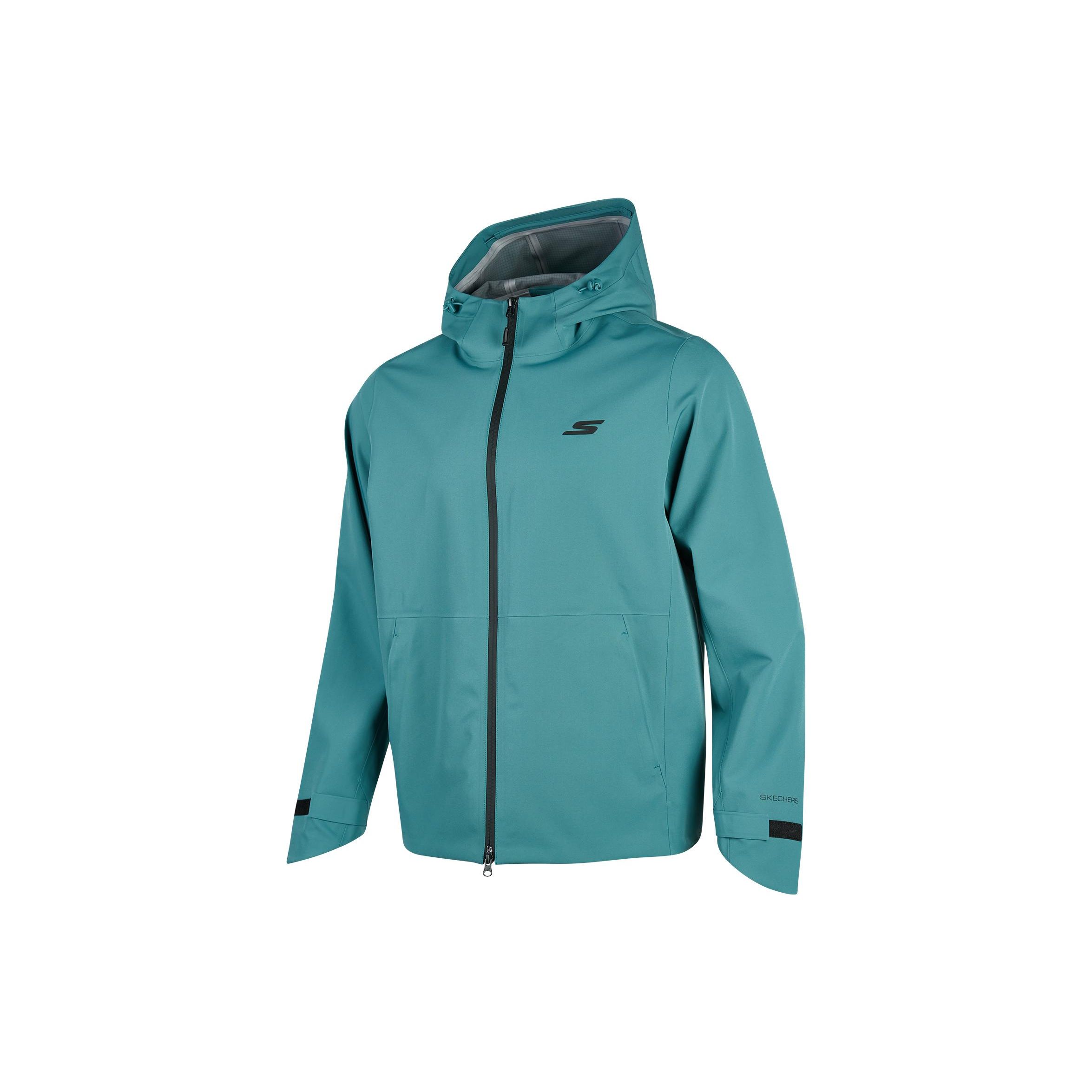 Skechers Solid Color Zip-Up Hooded Jacket Men Jackets Dark-Blue-Green P423M112-03JH M