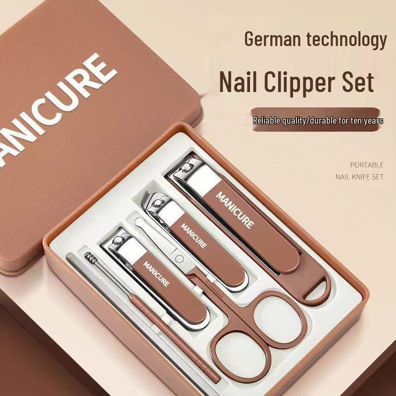 Custom Anti-splash Nail Clippers Set with Printed Logo - Manicure Tool Kit