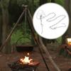 Camping Tripod Board Campfire Plate Outdoor Gear with Chain Turn Branches Into