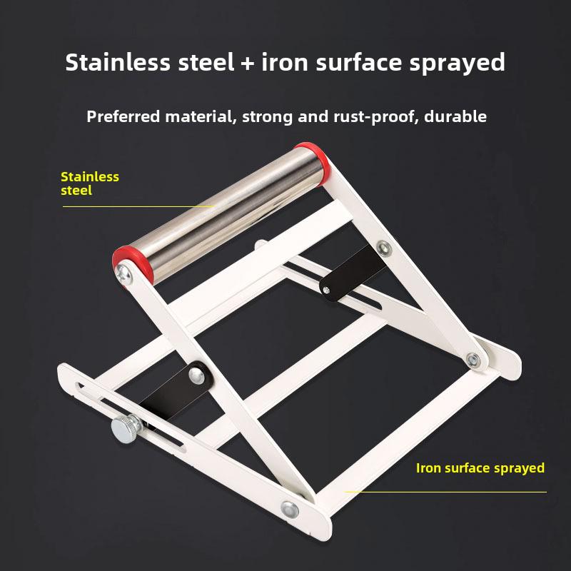 Adjustable Lifting Stainless Steel Cutting Machine Bracket, Foldable Support Frame for Unloading.