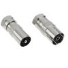 4Pcs Coaxials Cable Adapters F Male To TV9.5 Female RF Connectors For Aerials Signal Transfer