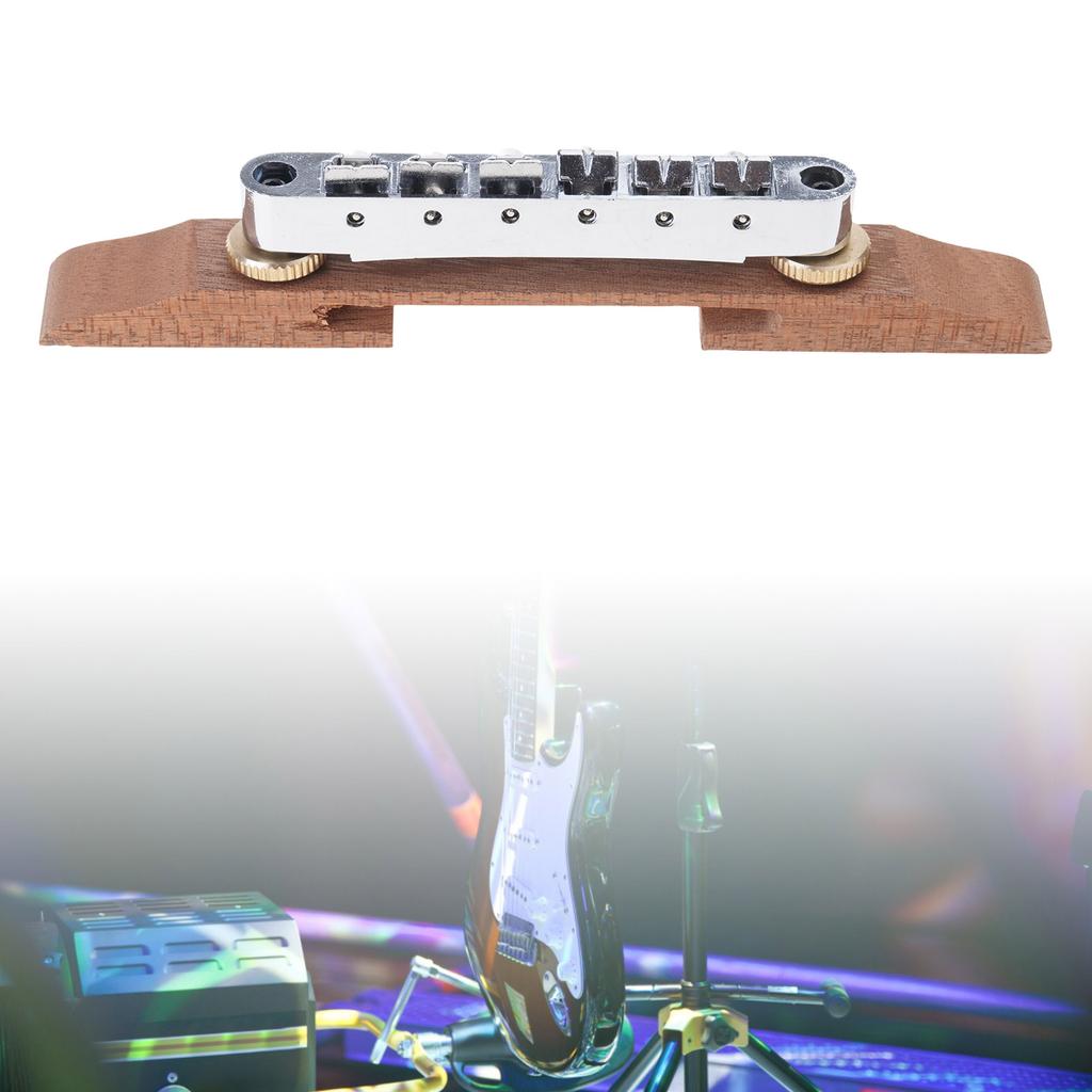 6 String Guitar Part Guitar Accesory Jazz Guitar Bridge Wood Guitar Bridge Guitar Wood Roller Saddles Bridge