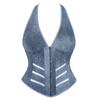 Sexy Slim Fit Deep V Halter Neck Shapewear Top For Women