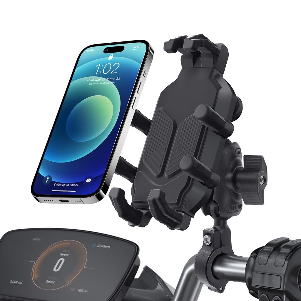 Motorcycle Bicycle Handlebar Phone Bracket QC3.0 USB Charging Mount Stand Holder