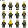 M8253 Blue Sky Fire Rescue Team Miniature Children Assemble Small Particle Building Block Toy Stretcher Wheel