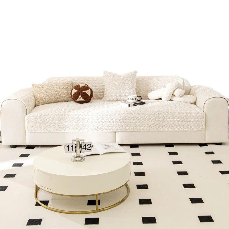 High Quality Plush Winter Thickened Sofa Cushion Autumn and Winter Anti Slip Sofa Cover