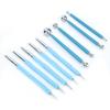 9Pcs   Acrylic Silicone Craving Pen Aluminum Tube Handle Pottery Clay Sculpture Tool #1