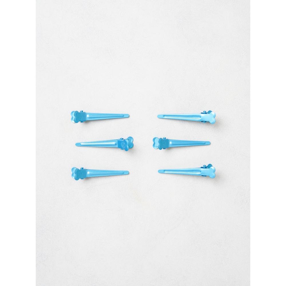 Daiso Klips Aluminiowy Mały 6 Sztuk Niebieski