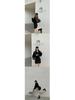 Waist-Cinching Slimming Long-Sleeve Hooded Dress: 2025 French-Korean Style Campanula Skirt for Autumn Women