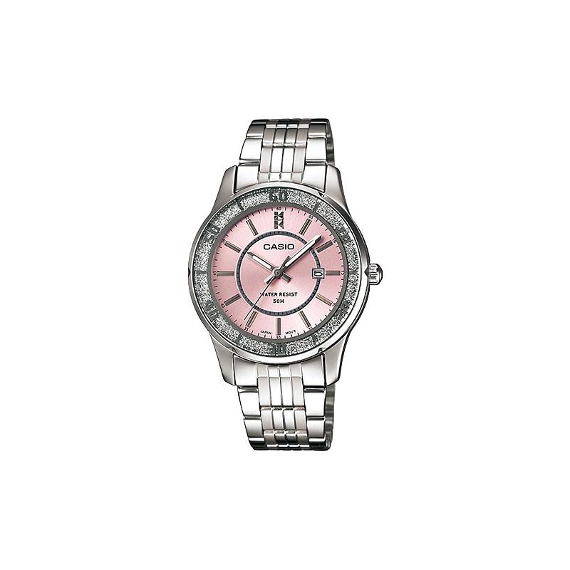 

Casio STANDARD series quartz movement stainless steel strap Japanese and Korean watch women s watch pink dial LTP-1358D-4A розовый