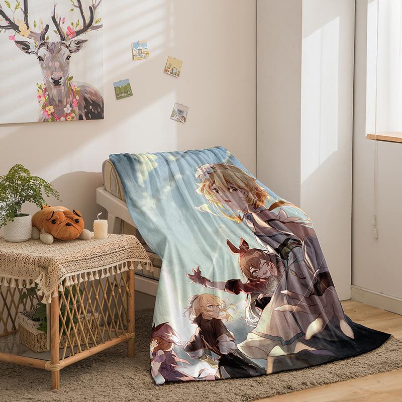 Cartoon Original God Series Flannel Blanket 3D Printed Sofa Blanket Thickened Blanket