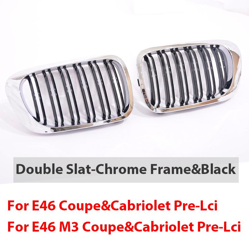 Chrome Frame Front Kidney Single Grill