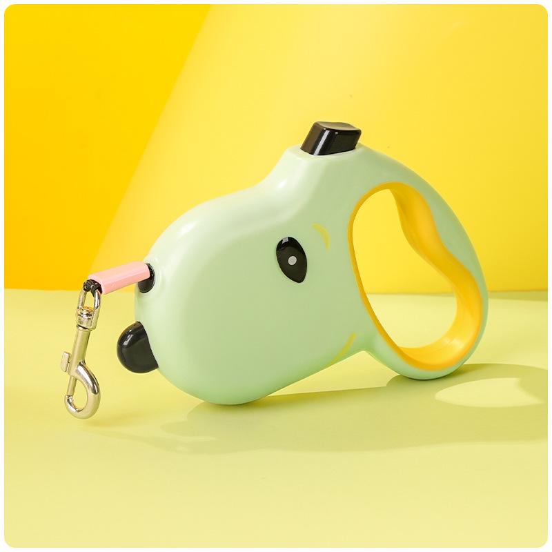 5M Retractable Anti-Pull Dog Leash with Light for Small to Medium Dogs