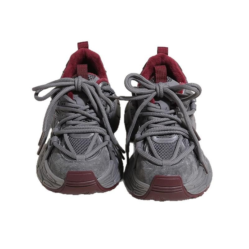 Thick-soled Women's Summer New Mesh Breathable Gray Casual Versatile Sports Shoes Women's Velvet Models