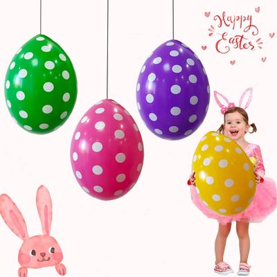 Easter Giant Egg Decoration Inflatable Ball Pvc 35x27cm Balloon Party Easter Egg Decors Outdoor Garden Pendant Ornament For Yard