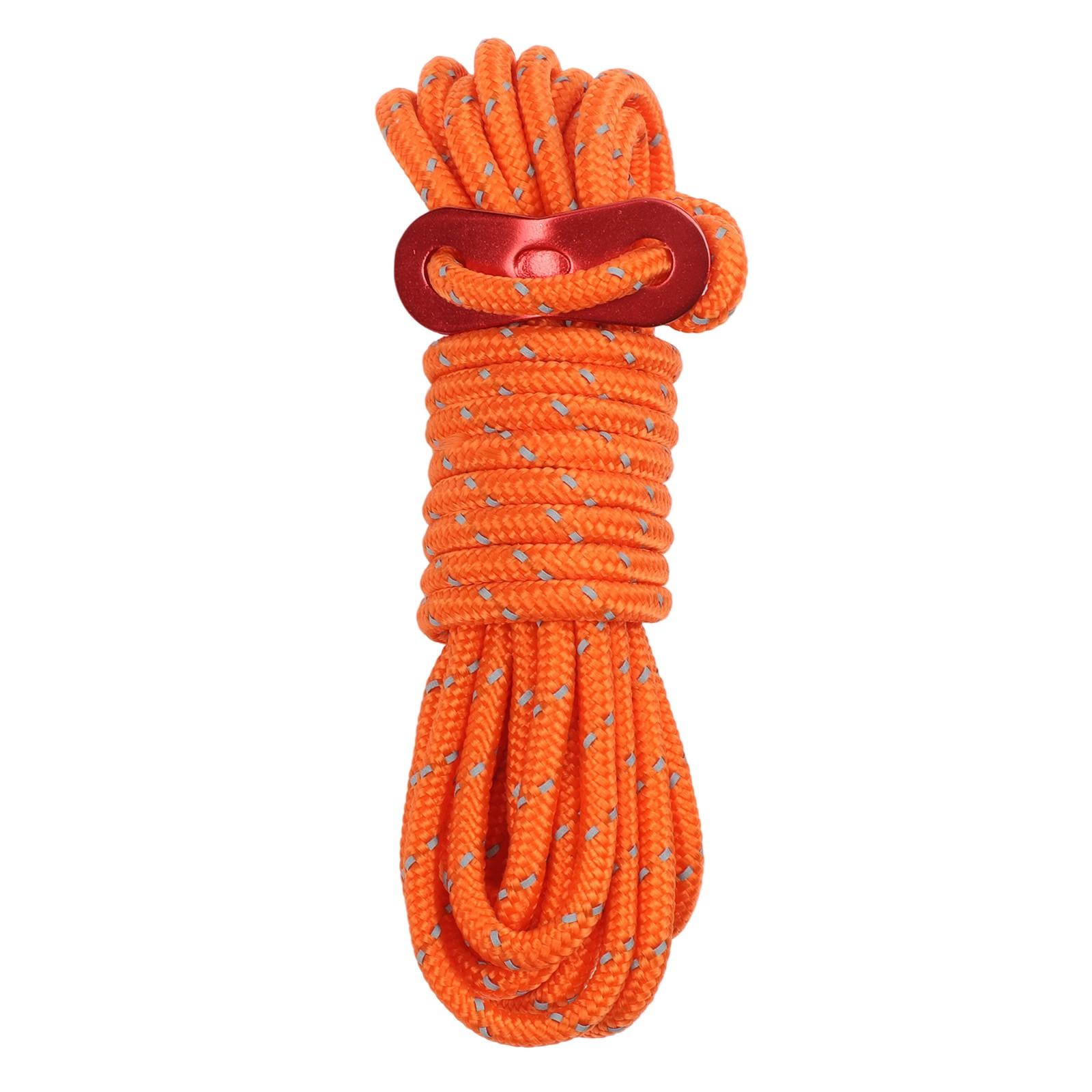 

Adjustable Rope Outdoor Camping Rope Reflective Rope Lightweight Design Orange