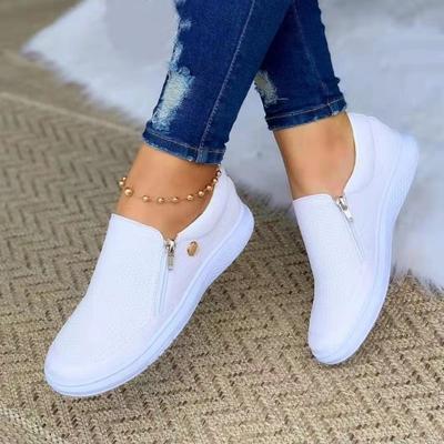 Taglia Grande Moda Casual Scarpe Singole Cerniera Scarpe da Ginnastica Scarpe Basse 36--43