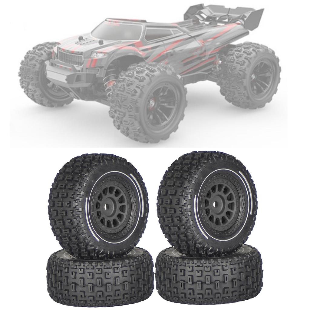 Remote Control Model Rubber Car Supplies Beadlock Wheel Mud Terrain Tires Set Wheel Tires Detachable Fine Car Parts