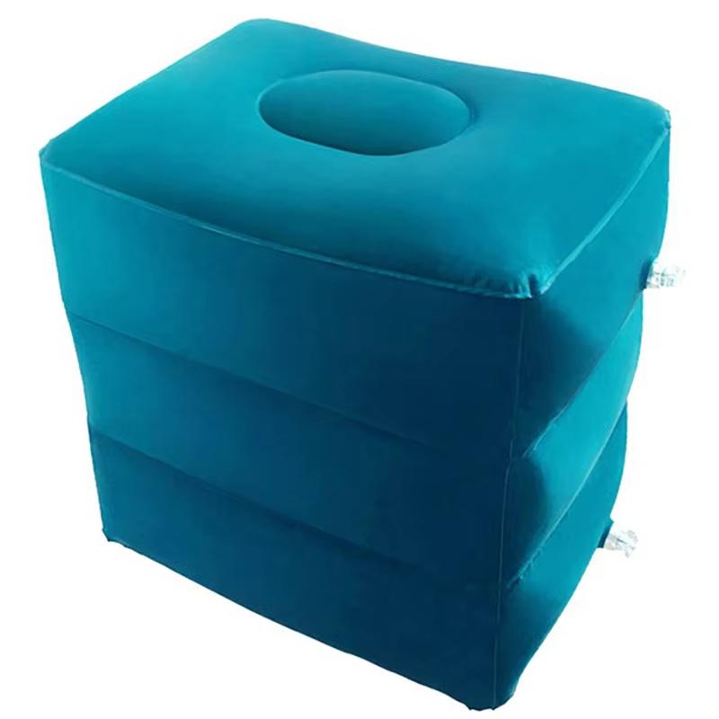 Travel Footrest Pillow Inflatable Foot Support Cushion for Airplane Car Office Resting Sleeping and Vacation Travel Accessories