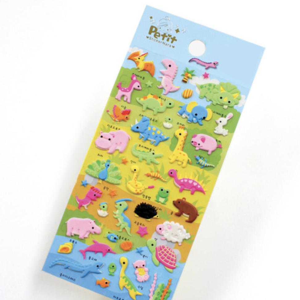 Petit Fancy Sevimli Hayvan Çıkartmaları (Her Biri 10 Adet) - 27 Seçenek (Üç Boyutlu/Kore/Dekorasyon/Kendin Yap Scrapbooking)