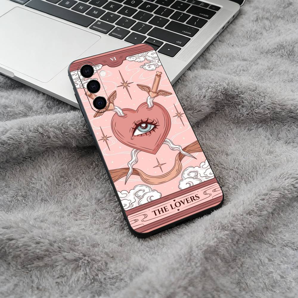 Tarot Aesthetic Phone Case For Samsung Galaxy A73,A71 A72,A70,A53,A52,A51,Soft Silicone Black Cover